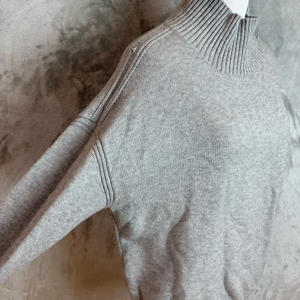 Magaschoni Mock Turtleneck Cozy Gray Sweater Wmn’s Petite Sz S